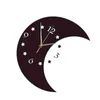 Zegary ścienne 1PC Lustro Surface zegar Księżyc i gwiazda dekoracyjne wiszące do domu sypialnia salonu (czarny)