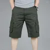 Pantalones cortos para hombre, pantalones cortos informales militares para senderismo, ejército de carga, ropa para hombre, algodón suelto para niños, verano 2023