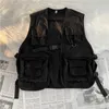 Men's Vests Men Multi Pockets Cargo Clothing Summer All match Handsome Japanese Thin Chic Fashion Casual Stylish BF 230725
