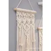 Tapices de macramé para colgar en la pared, decoración de tapiz bohemio tejido para el hogar, decoración hecha a mano para sala de estar, apartamento, dormitorio 230725