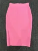 Spódnice 60 cm Długość kolana elastyczne bandaż spódnice dla kobiet w kolorze cukierki ołówek spódnica elegancka biurowa Formularz XL xxl 230720