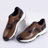 Fashion Leather Retro New England Casual Bullock Tide Men's Single Shoes Stor storlek A26 8548