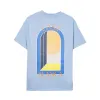 Casablanc T 셔츠 여름 남녀 여성 디자이너 Tshirts 착용 둥근 목 땀 흡수 짧은 소매 셔츠 통기성면 티 CXG23072513