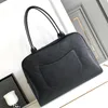 Mirror Quality Designer Bag Luxury Women Bowling Tote Bags White Black Calfskin Leather Shoulder Bags Big Space Travel Purse