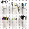 Hooks Rails 6 Set Pegboard Bins With Rings Style Cups Cup Holder Tillbehör Transparent 230725