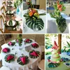 Dekorativa blommor Tropiska växter lämnar Hawaiian Silk Palm For Wedding Party Home Garden Decoration Artificial Green