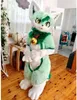 Peluche Kawaii vert menthe Foxhound mascotte Costume mignon Animal Fursuit costume unisexe tenue Halloween fête entreprise mascotte