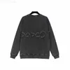 Men's Hoodies Sweatshirts Luxury Fashion Brand Mens Hoodie Letter Embroidery Washed Long Sleeve Sweater Designer Casual Pullover Crew Neck Top Black L230725