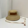 Designer Hat di High versione Lowe New Series Summer Ribbon Canvas Cappello Sun Shade Wide Brim Fisherman Star Same Blue maschile e stile femminile