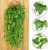 Decorative Flowers Artificial Plants Greenery Ivy Fake Leaves Realistic Garland Plant Wall Hanging Leaf Wedding Party Wreath Home Gardan