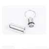 Key Chain Holder Aluminum Waterproof Pill Box Bottle Container Keychain Jar Storage Stash Smoking Accessories LL