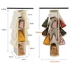 Storage Boxes Handbag Hanging Organizer Bag For Door Wall Foldable Sundry Shoe Transparent Closet Bags Accessories