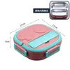 Dinnerware Sets Outgoing Tableware Portable Stainless Steel Lunch Box Dining Plate Children'S Baby Robot Shaped With 2023