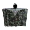 Regnrockar Multifunktion Militär vattentät camo Raincoat Rain Coat Män Kvinnor Rain Poncho för camping Fiske Motorcykel X0724