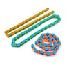 10 цветов стилей 24 ссылки дурацкие треки Snake Puzzle Snap и нажмите Sensory Toys тревожные снятия стресса.