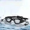 Óculos masculinos femininos profissionais à prova d'água antiembaçante óculos de natação transparentes para piscina óculos para esportes aquáticos com tampões de ouvido Sile HKD230725