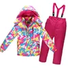 Manteau en Duvet OLEKID -30 Degré Russe Hiver Enfants Garçons Ski Costume Épais Chaud Imperméable Coupe-Vent Veste Manteau + Salopette Filles Snowsuit HKD230725