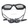 Goggles Yetişkinler Diyopter Yüzme Gözleri Kulak Düzeni Su Geçirmez Arena Optik Natacion Yüzme Gözlük Anti Sis Reçete Dalış Gözlükleri HKD230725