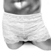 Slip à volants en dentelle Sissy sous-vêtements boxeurs culottes Lingerie Sexy culotte à froufrous jupons couches hommes gais