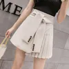 Skirts Elegant Asymmetrical Women's Spring Summer High Waist Miniskirt Sexy Women's Solid Black White Pleated Skirt 230720