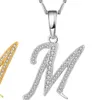 Capital Initial M Letter Necklace For Women SilverGold Color Alphabet Pendant Chain Name Jewelry Gift for Her9452060