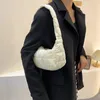 Вечерние сумки Tas Bahu Wanita Kain Oxford Baru Lipatan Belah Ketupat Bordir Benang Ketiak Desain Ceruk Tangan Sederhana untuk