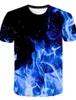 Homme Tee shirts Chemise Graphique Flamme Col Rond Soirée Plage Manches Courtes Imprimé Vêtement Tenue Chic de Rue Exagéré / Eté