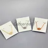 Colares com Pingente Colares com Pingente Colar de Pedra Real Banhado a Ouro 18K Pendentes Glitter Jóias Carta Presente Com saco de pó grátis J230725