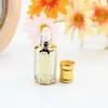 Perfume Bottle 10 pieces/batch 3ml 6ml 12ml gold and silver roll glass bottle small cylinder perfume bottle essential oil container empty refillable 230724