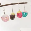 Charm Earring For Women Resin Drop Custom Made Handmade Cute Girls Gift Cookies Macaron Cake Food Donuts Delivery Jewelry Earrings Dh6R1