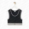 Vrouwen Knits Top Designer Sport Crop Tops Gebreide Tank Tops Mouwloos Ademend Cropped T-shirt Yoga T-shirt204A