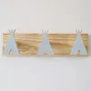 Bathroom Shelves Nordic Wooden Tent Hooks Wall Decorative Hook Kids Room Decorations Ornaments Baby Clothing Hanger Rack Gifts Crafts 230725