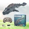 Gli animali elettrici/RC provano il massimo del divertimento con il dinosauro di simulazione di ricarica wireless 2.4G e il set di giocattoli per squali che sparano in acqua 230724