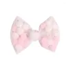 Hair Accessories Bow Mesh Hairpin Princess Cute DIY Plush Ball Edge Clip Cartoon Lollipop Children's