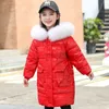 Down Coat 2023 Girl Winter Down Jacket Waterproof Shiny Letter Warm Long Girls Outerwear Coat 5-14 Years Kids Spädbarn Girl Parka Snowsuit HKD230725