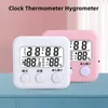 Table Clocks Digital LCD Indoor Convenient Temperature Sensor Humidity Meter Hygrometer Gauge Baby Room