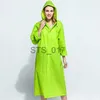 Impermeabili New Eco-friendly impermeabile verde gelatina EVA trasparente giacca a vento uomo e donna impermeabile con cappuccio impermeabile esterno poncho x0724