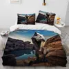 3D Cartoon Dinosaurier Illusion Tröster Bettwäsche Set Bettbezug Bett Set Quilt Abdeckung fall Königin Bettwäsche Set für Kind Geschenk l230704