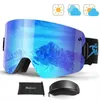 Occhiali da sci Occhiali da sci Uomo Set di magneti Lenti a doppio strato Protezione antiappannamento UV400 Occhiali da neve OTG Occhiali da sci da donna Occhiali da snowboard HKD230725