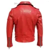 Herrjackor Herrjackor Hög mjuk fårskinn äkta läderjacka Men Motocycle Biker Riding Coat Winter Clothes Autumn Z230725