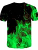 Homme Tee shirts Chemise Graphique Flamme Col Rond Soirée Plage Manches Courtes Imprimé Vêtement Tenue Chic de Rue Exagéré / Eté