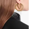 Top Paris Jewelry Accessories Women Hoop Earrings Luxury 18K Gold Ear Studs Lady Nice Christmas gift286D