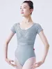 Portez des femmes d'entraînement classique BodySuit Ballerine Dancewear Lace Backless Dance Ballet Performance Gymnastique Costume de justaucator