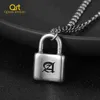 Подвесные ожерелья Hip Hop Corlece Lock Women/Men Punk Rock Padlock Coldence Emo Grunge Goth Jewelry/Simple Chain Link Lock Collier J230725