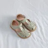 Sandalen Meisjes Echt Leer Koeienhuid Romeinse Schoenen 2023 Zomer Kinderen S Geweven Zachte Zool Baby Prinses 230724