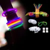 LED Light Sticks 100pcs Glow Fluorescenza Rifornimenti del partito Bracciali delle collane per le decorazioni al neon Decorazioni di nozze di Halloween 230724