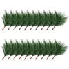 Dekorativa blommor 50 datorer Faux Greenery Garlandations Plastic PVC Pine Needles Fake Branch 8cm 8.5x6.5cm Christmas Artificial Pick