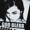 Herren T-Shirts Vintage God Bless Sasha Grey Shirt Männer vorgeschrumpftes Baumwoll-T-Shirt Awesome Tees Kurzarm Streetwear T-Shirt Slim Fit