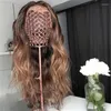 Mongolia Ombre Strawberry Brown Wavy Full Lace Human Hair Wigs Preplucked Hairline 360 Frontal Glueless Blonde 5x5 Closure