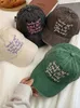 Ball Caps Fashion Candy Color Unisex Baseball Cap Trend Letter Embroidery Old Style Solid 2023 Summer Casual High Street Daily Wear